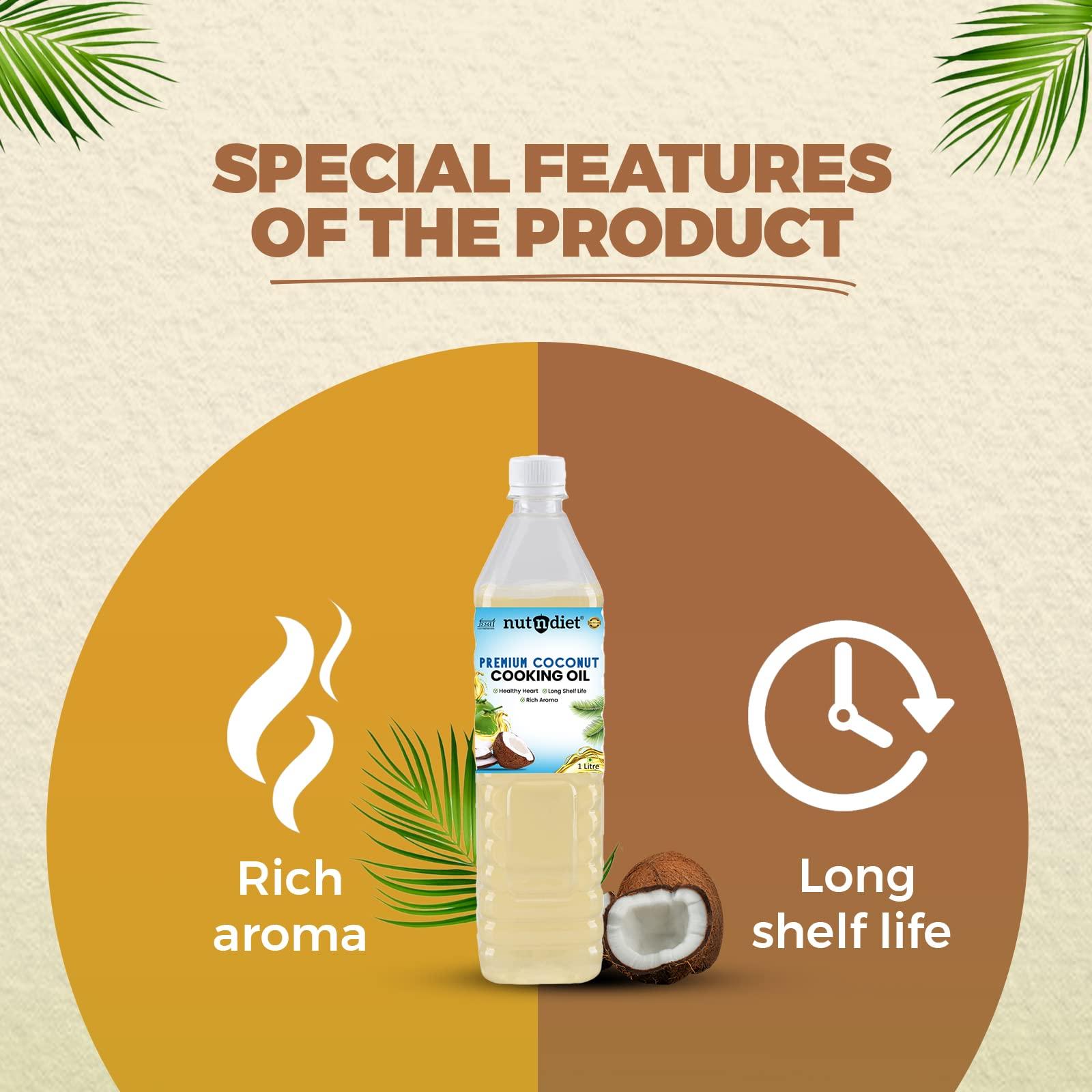 nutndiet nutndiet Premium Edible Coconut Oil For Cooking, 5 Litre CAN