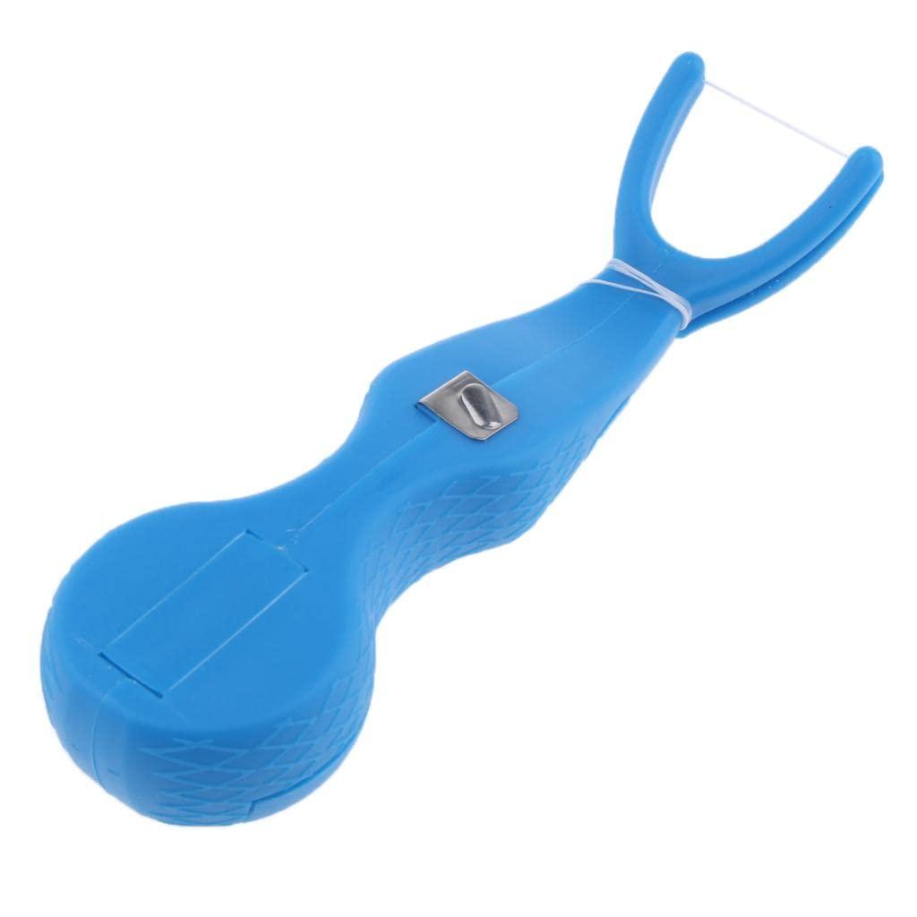 Losa LOSA Reusable Interdental Brush Floss Holder Bar Wand with 30 Meter Floss Blue