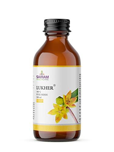 LUKHER Lukher Syrup for Blood Purifier - Ayurvedic Syrup for Acne & Pimples, Skin Blemishes, Boils, and Skin Allergies - Natural Supplements Composed of 100% Pure Herbs (200 ml (Pack of 1))