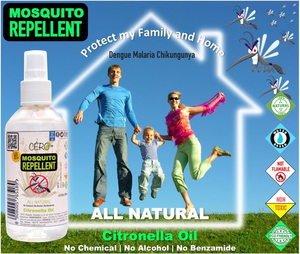 CERO CERO Herbal 100% Natural Mosquito Guard (200ml) Pack Of 4