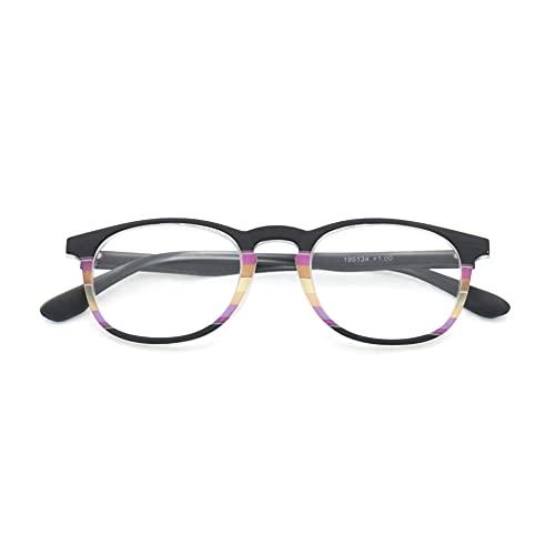 Tiziano Tiziano New Age Reading Glasses with Metal Side (Model: 195134 Black with multi colour +2.75 with Classic Eye shape)