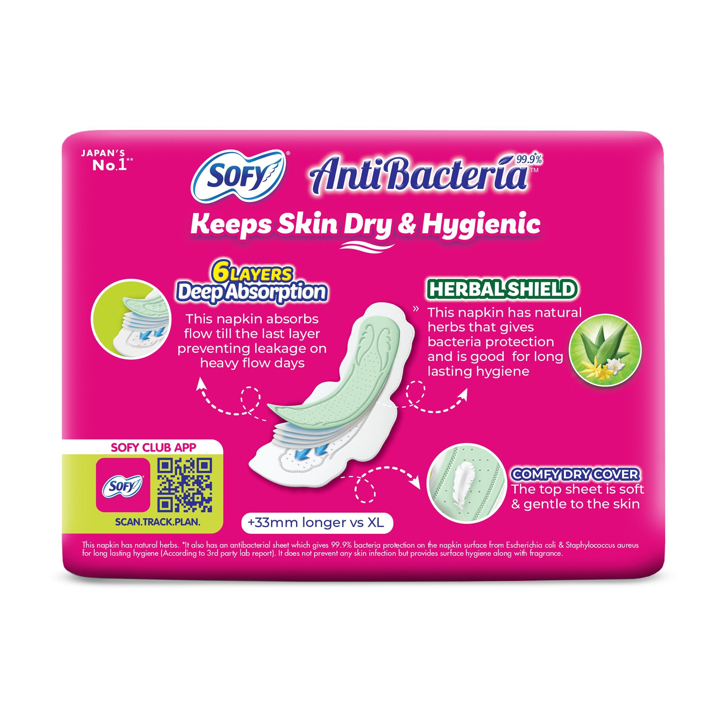 Sofy Sofy Anti Bacteria Extra Long Sanitary Pads, Pack of 30