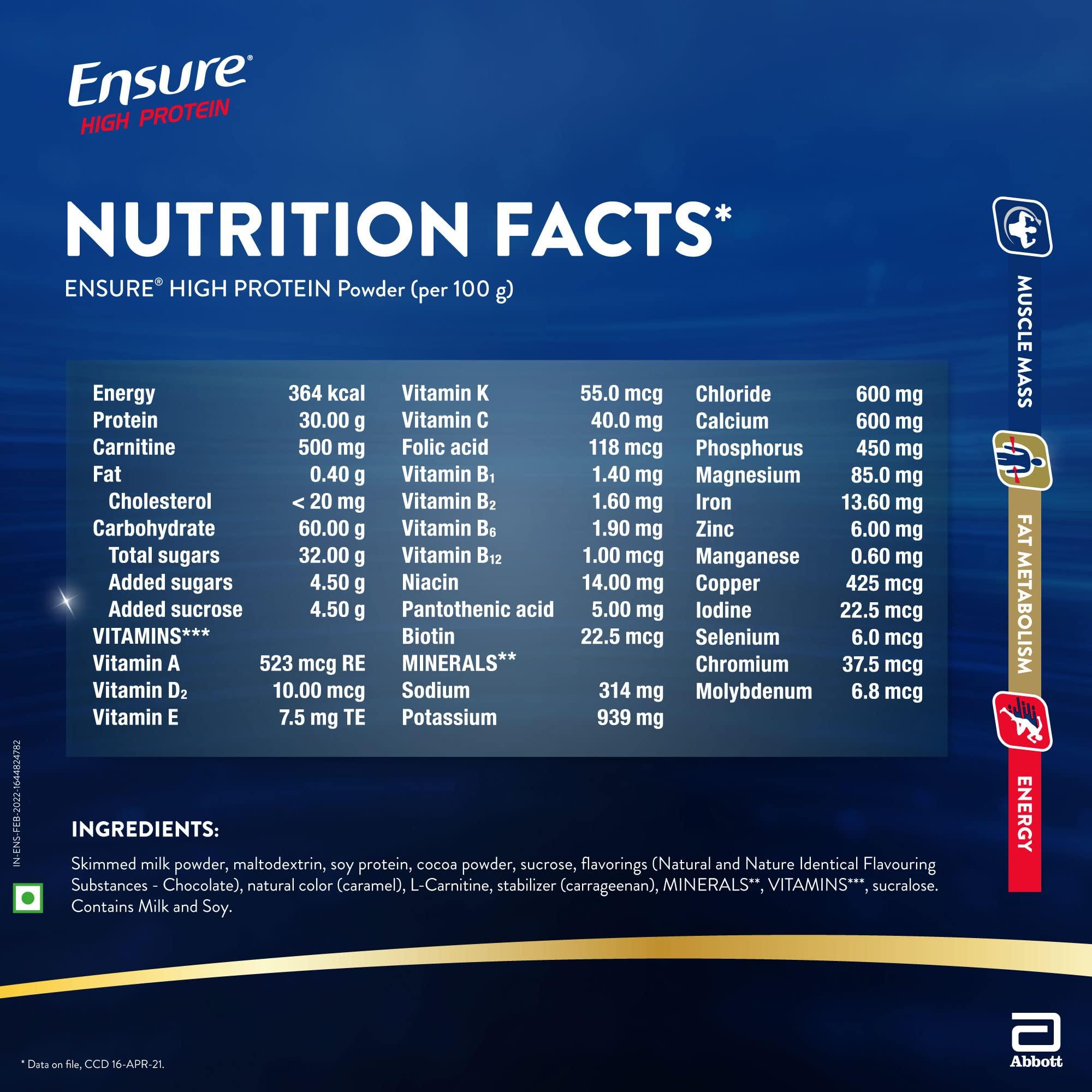 Ensure Ensure High Protein Drink for Physically Active Adults - Chocolate 200g, Red