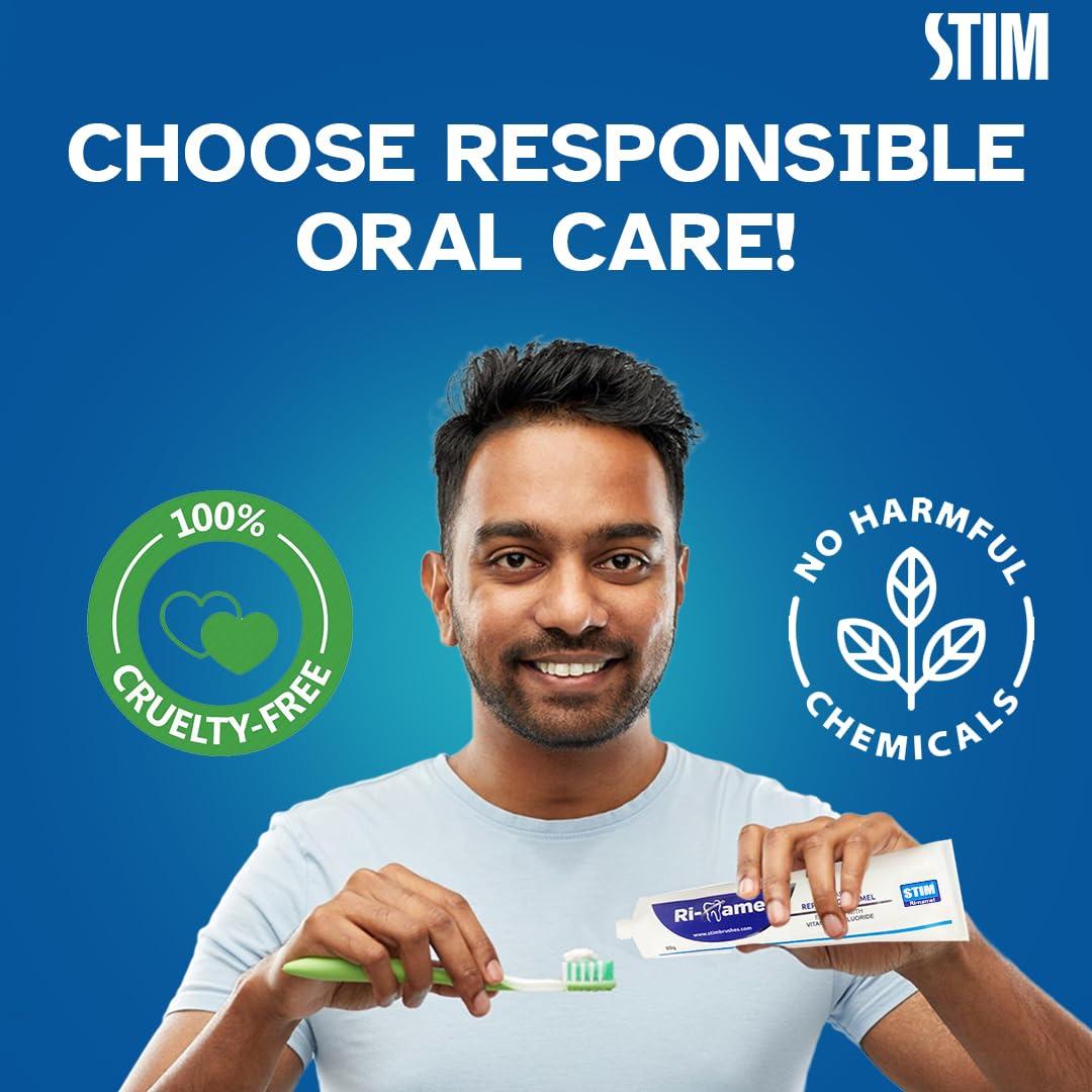 STIM STIM Ri-namel - Toothpaste for Repairing Enamel and Healthy Gums - Pack of 3