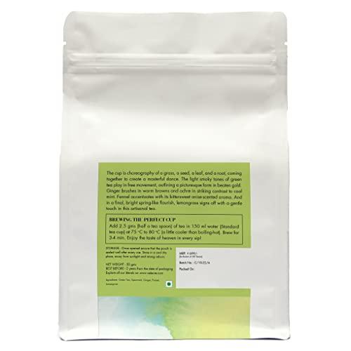 Celeste Celeste Green Tea SOULFUL TANGO Premium Whole Leaf, 100% Natural Ingredients Spearmint, Ginger, Lemongrass, Fennel and Green Tea, 50gm - 20 Cups