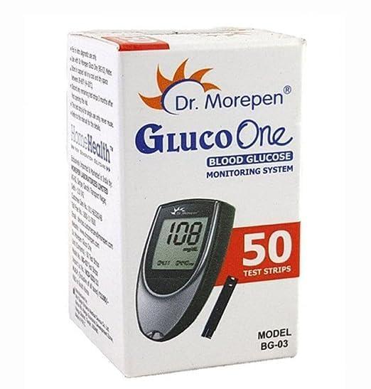 Beato Dr. Morepen GlucoOne BG 03 Glucometer with 50 Strips, 100 Lancets with 100 Swabs