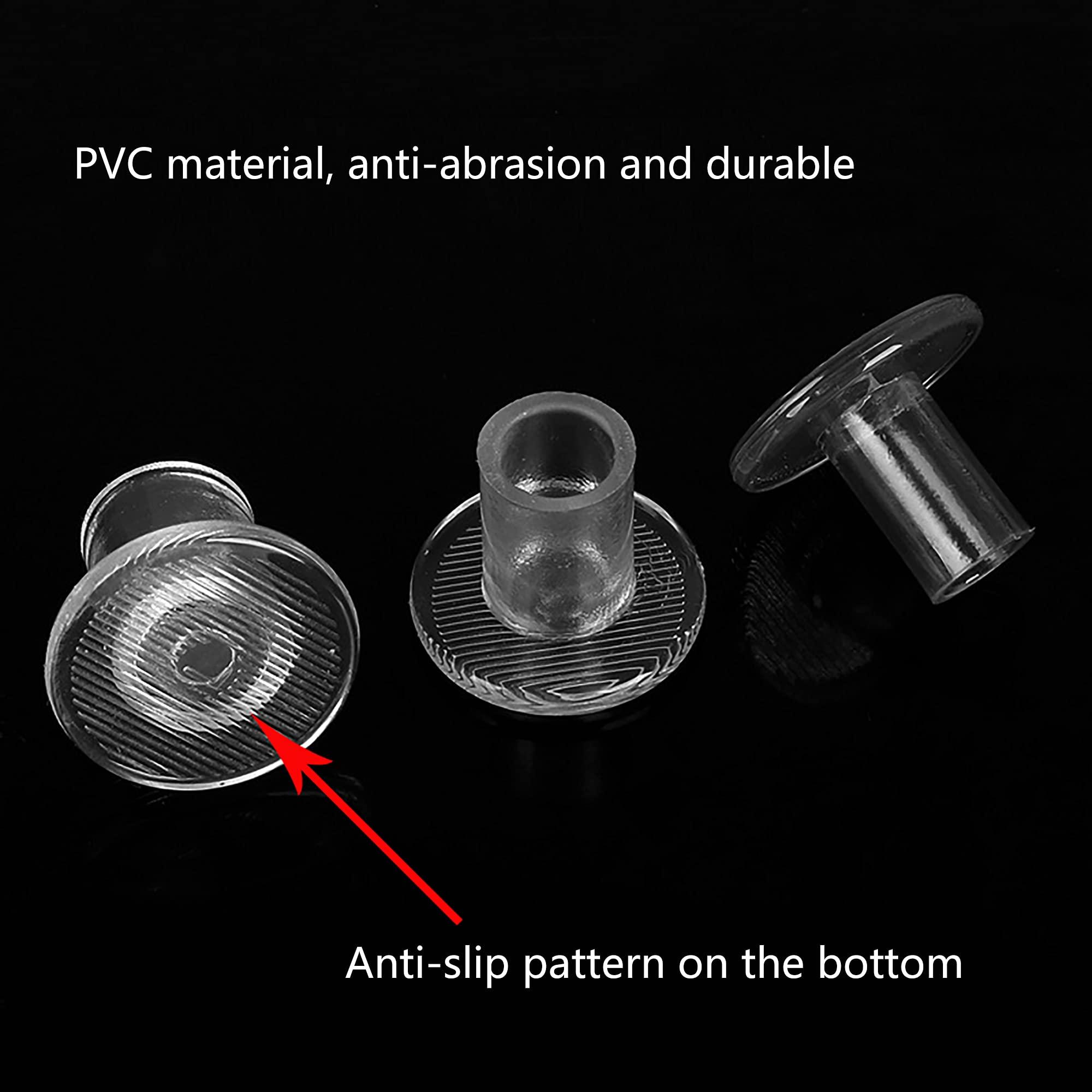 \"N/A\" High Heel Grass Protectors-12 Pairs 2 Sizes Heel Sink Stoppers & SooGree Heel Repair Caps Non-Slip Heel Cover Protectors for Walking on Grass ,Gravel,Wetlands M~L, M~l-black,clear