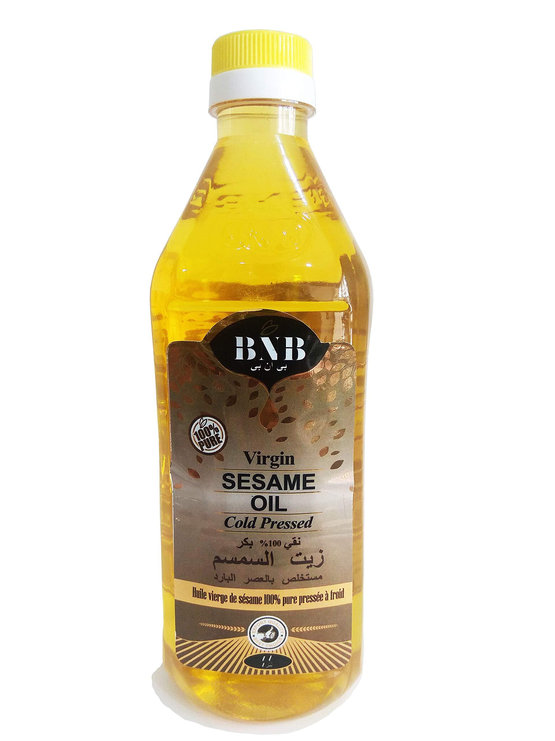 BNB BNB Virgin Sesame Oil | Til Oil | Gingelly Oil | Cold Pressed | Light Cooking Oil | Puja Oil | For Tempering, Sautéing, & Finishing | Neutral Flavour| 100% Pure | 6 Litre