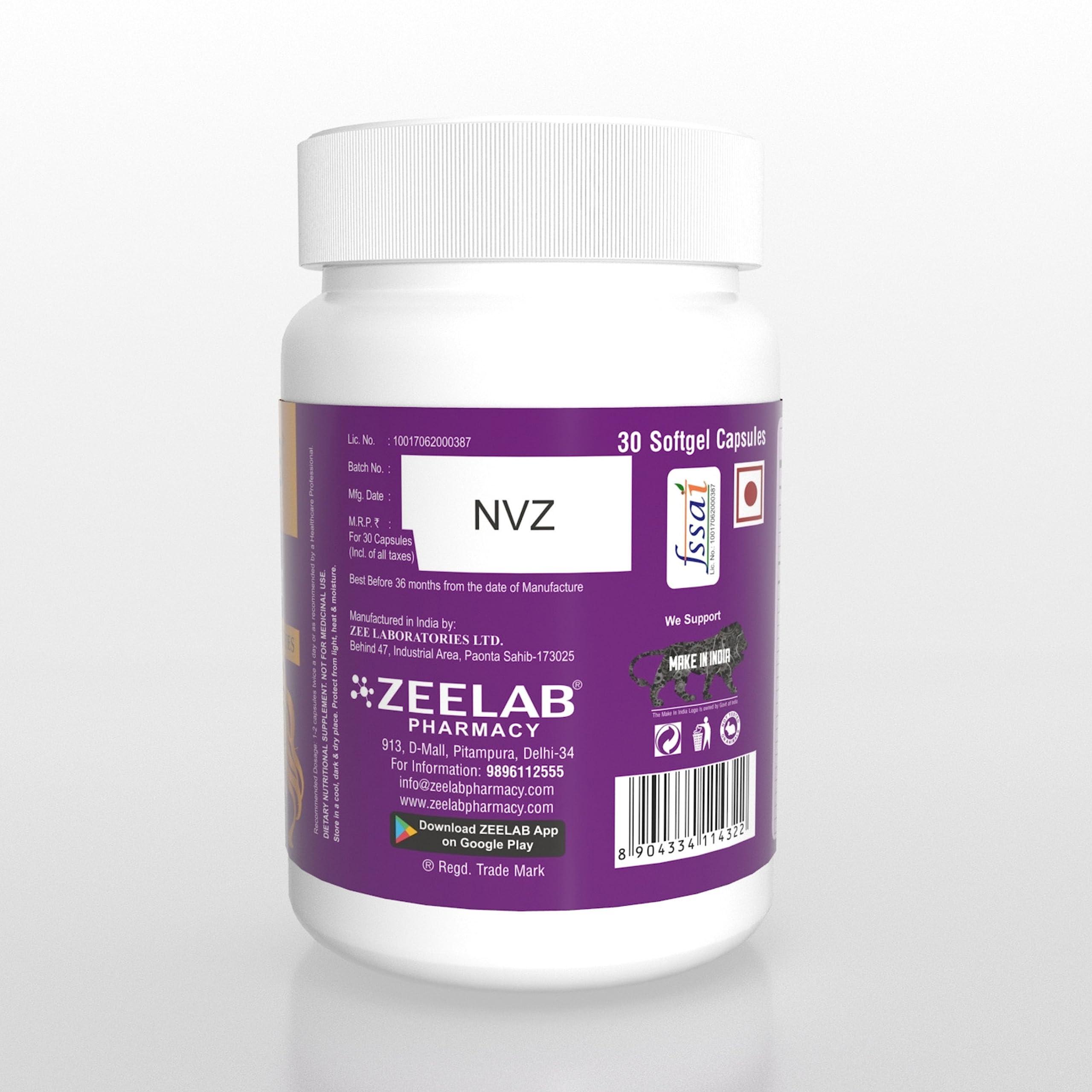 Zeelab Zeelab Densihair Capsules | 30 Softgel Capsules in Bottle | Biotin Supplement for Women Hair Growth | Multivitamin Hair Care Products for Women