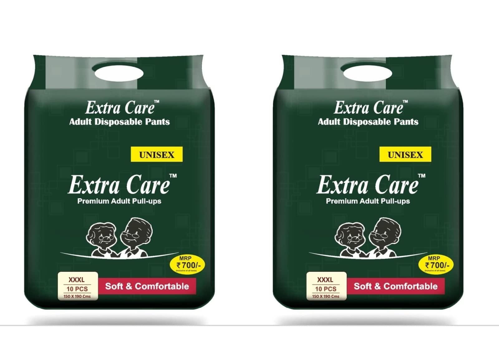 ARAI 3XL XXXL Adult Pant Style Diapers Extra Care (Pack Of 2, 20 Pieces)