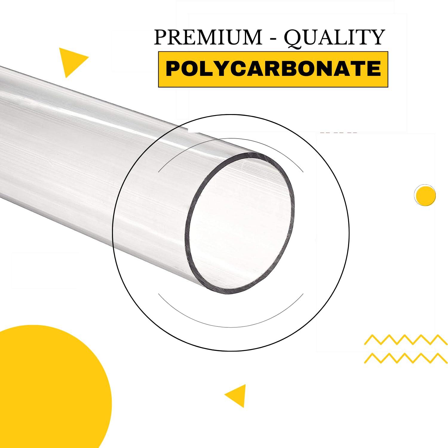 FAB TECH FAB TECH Polycarbonate Safety Stick (Pack of 5) High Impact Resistance, Durable, Light Weight, Scratch Proof, Anti Slip Bottom Security Stick/Fiber Rule/Fibre Stick/Police Fiber Stick/Walking Cane