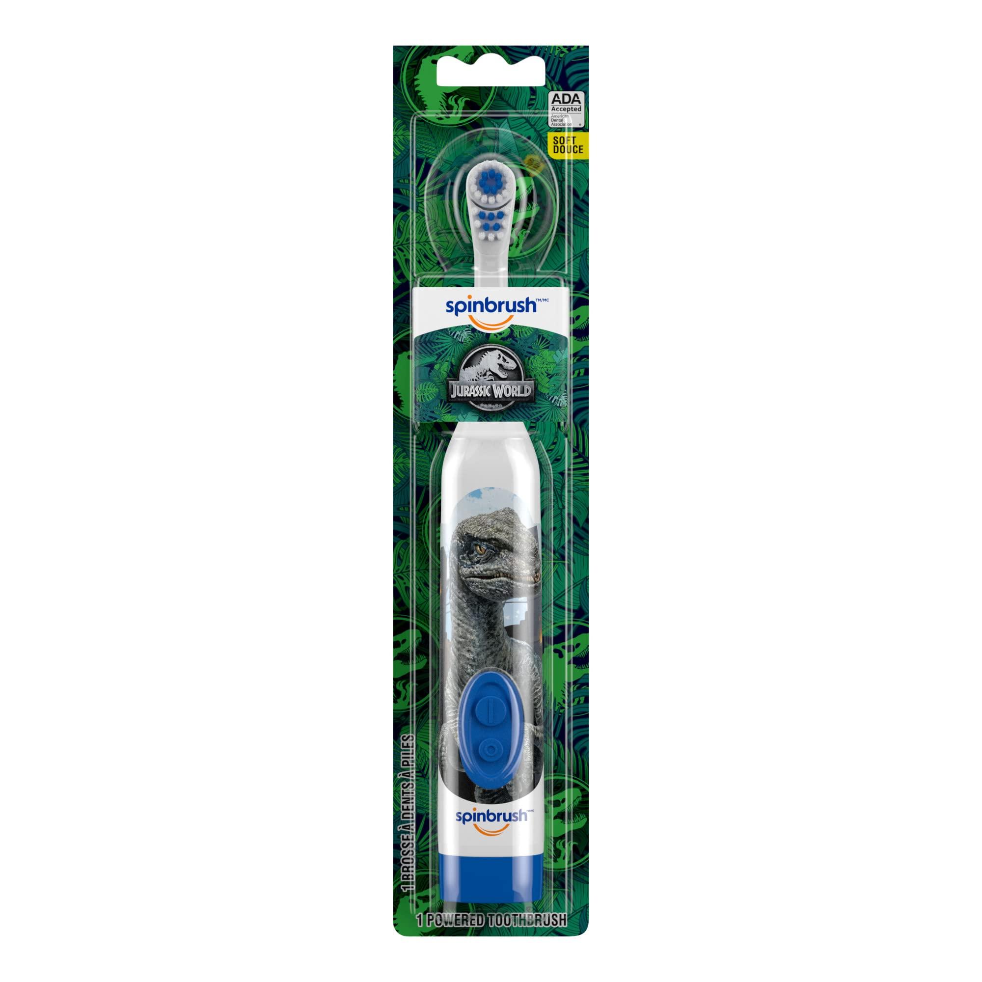 Spinbrush Jurassic World Kids Spinbrush Electric Battery Toothbrush, Soft, 1 ct