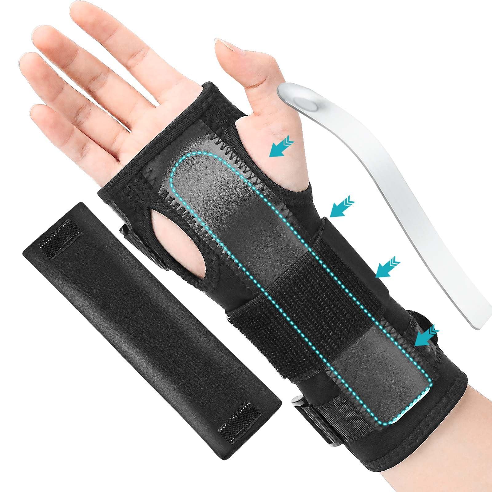 PKSTONE Wrist Splint for Carpal-Tunnel Syndrome by PKSTONE, Adjustable Compression Wrist Brace for Right and Left Hand, Pain Relief for Arthritis, Tendonitis, Sprains