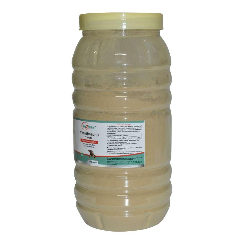 Way2Herbal Way2Herbal Yashtimadhu Liquorice Mulethi Powder (1 Kg Pack of 1)