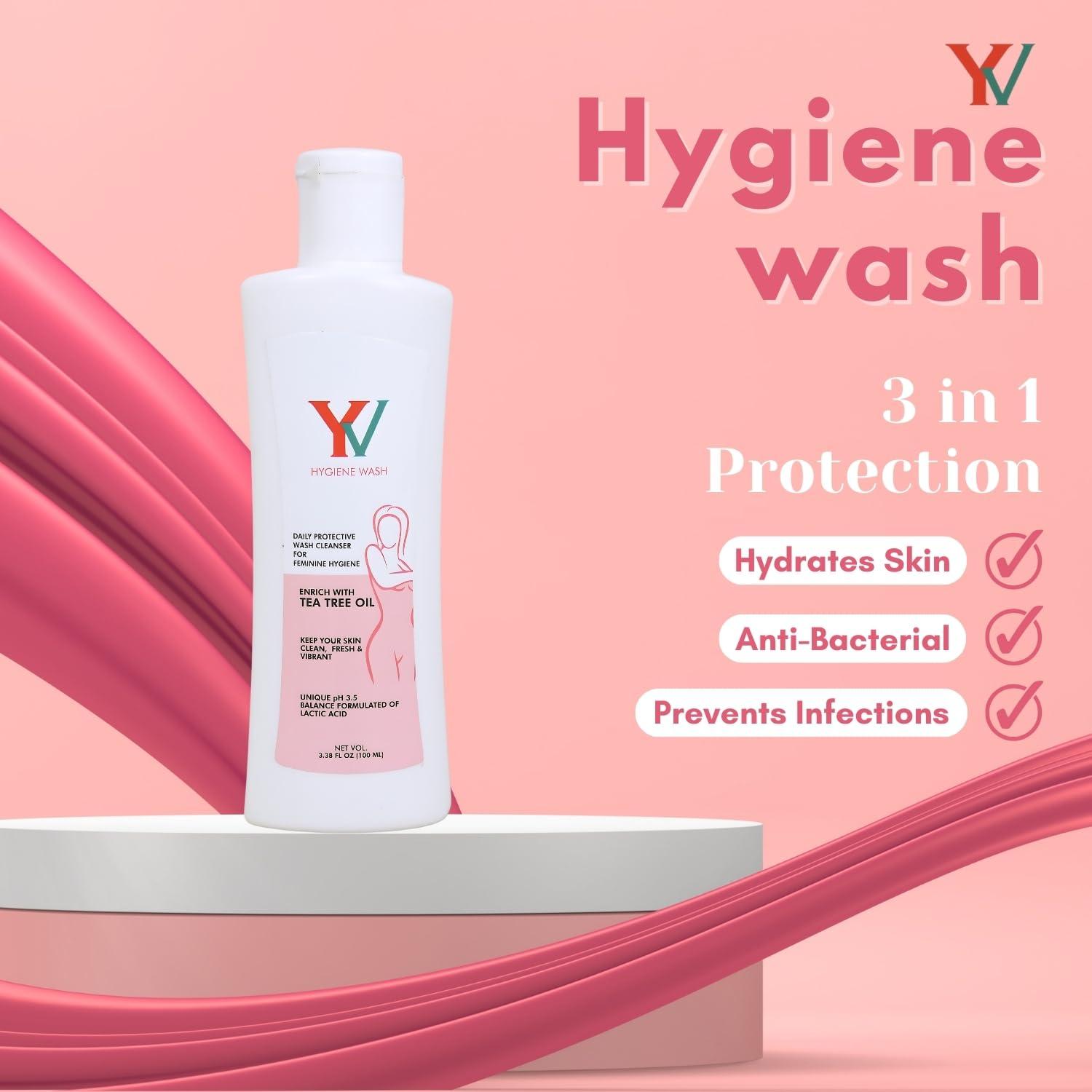 YV YV - Best Intimate Hygiene Wash for Women - Spray- pH Balanced - Daily Use Cleanser for Intimate Area - 100ml