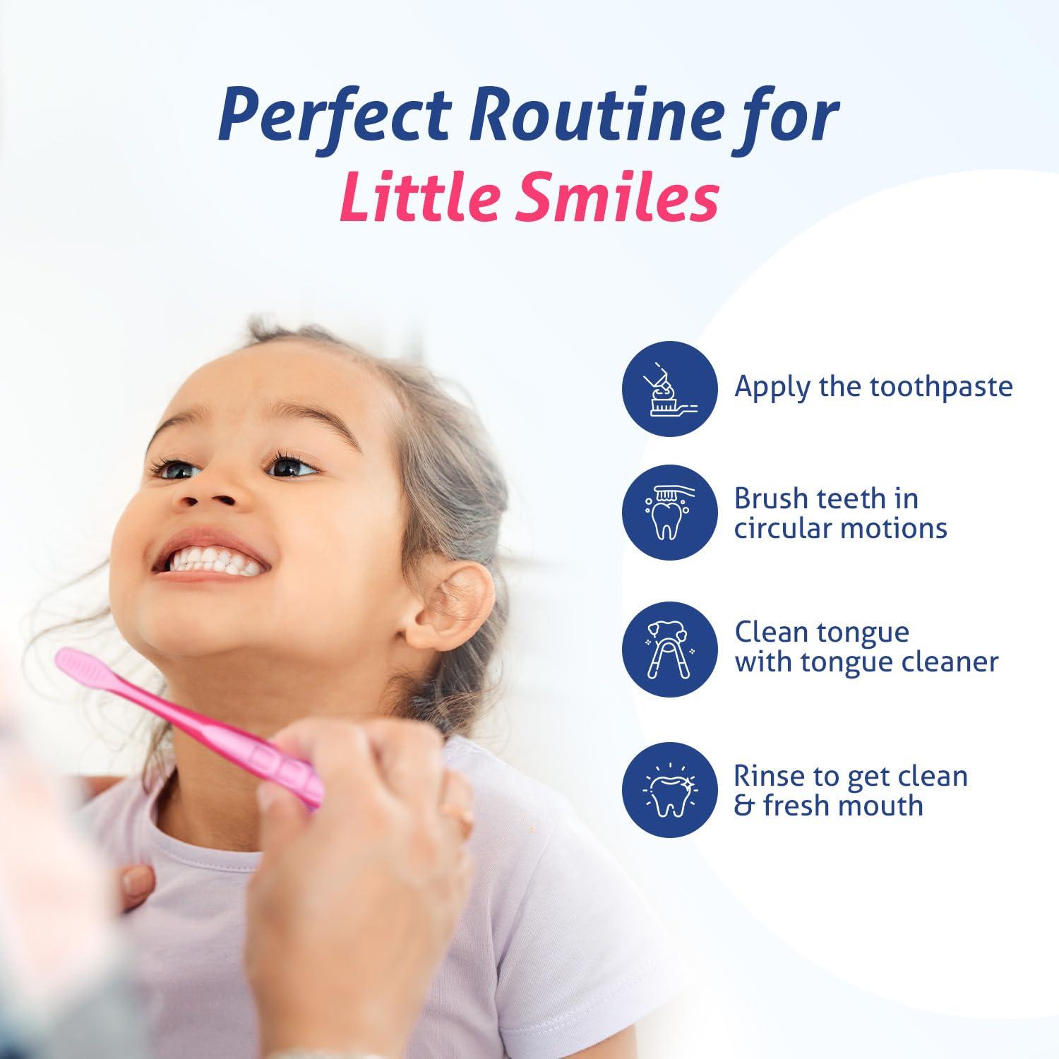 ENSHINE ENSHINE Kids Toothbrush With Easy Grip|Multi-Colors - Extra Soft Toothbrush (6 Toothbrushes) (12+Months) - Manual