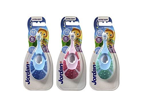 Jordan Jordan Step 1 Baby Manual Toothbrush, 0-2 Years, Extra Soft Bristles, Bpa Free Gentle To Babies. Made In Malaysia-0 Months To 24 Months Toothbrush (Blue), 1 count