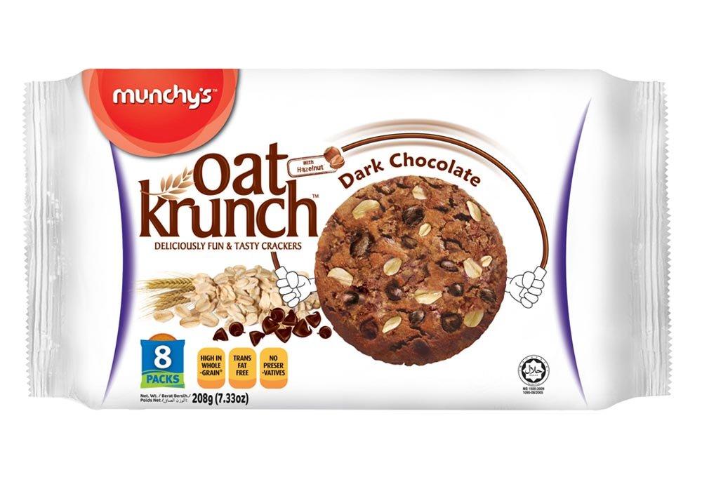 Munchy\'s Munchy\'s Oat Krunch Dark Chocolate Cookies 10 Packs, 260g