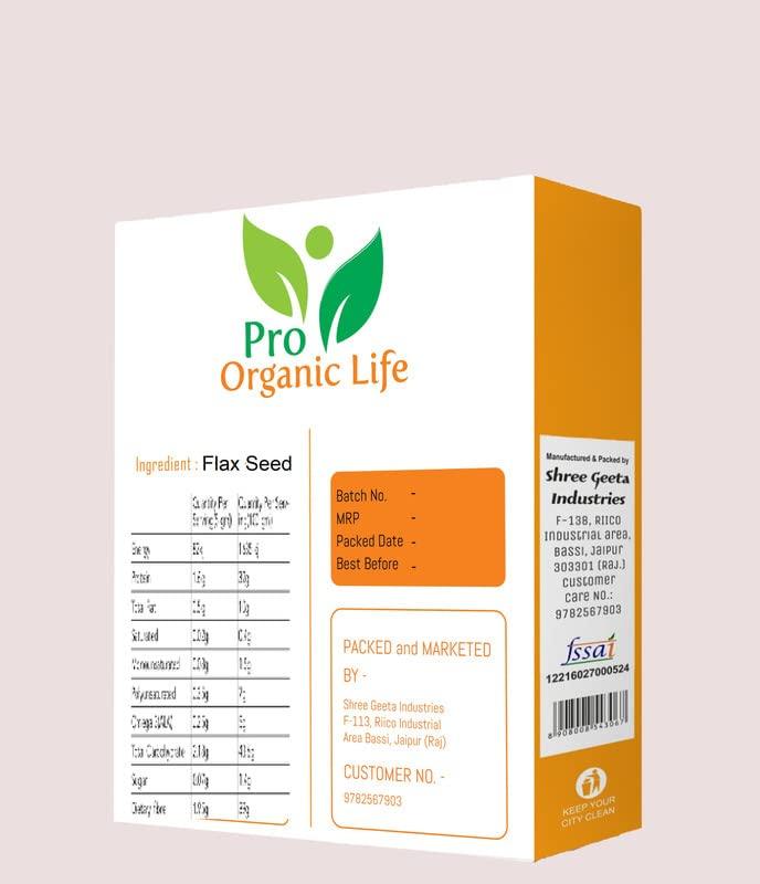 FOODVISTAA FOODVISTAA FLAX SEED/Tishi/ Linum usitatissimum/Linseed/Alsi/Ginjalu/Ali Vidai/Alashi Cheruchanavith/no use of pesticides-500gm