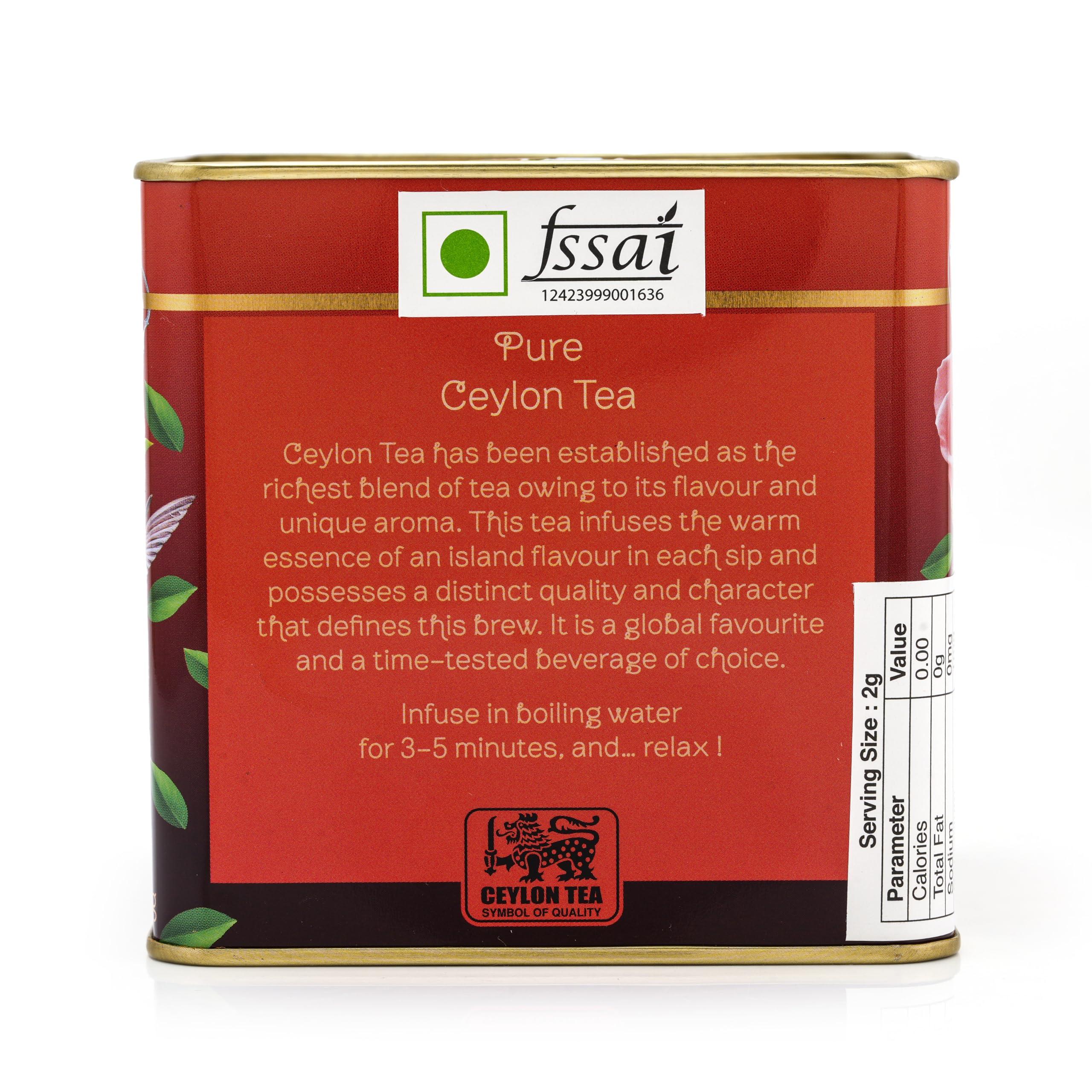 TIB-The Infinity Box TIB-The Infinity Box Raw Ceylon Tea Tin 100g Imported Unflavoured Black Tea Tin Pack 100g | Pack Of 3