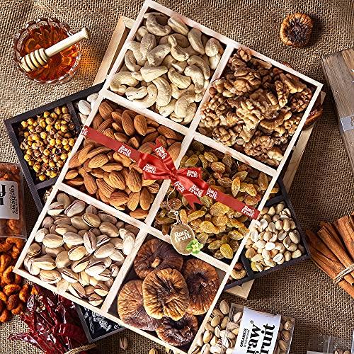 HyperFoods RawFruit Basic 6 Dry Fruit Combo Wooden Gift Box Premium
