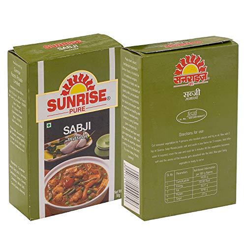 Sunrise Pure Sunrise Aloo Dum, Biryani Pulav, Chana, Chicken Curry, Machher Jhol, Meat, Paneer Butter, Pav Bhaji, Sabji, Sambhar, Shahi Garam All Type of Masala Each Pack 50gm (Pack of 11)