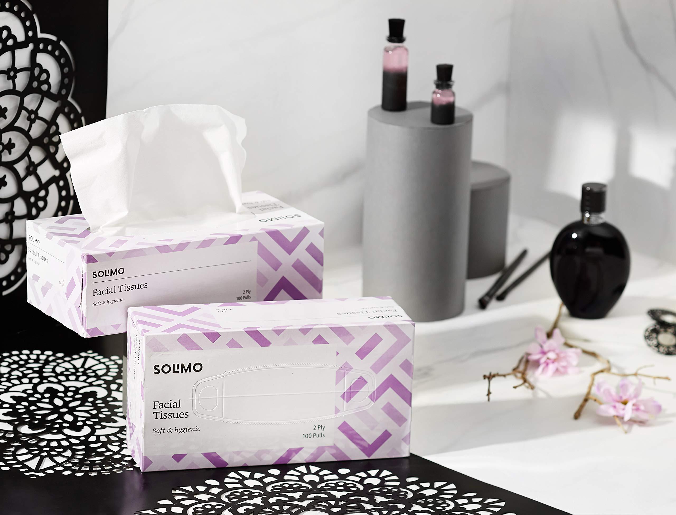 Amazon Brand - Solimo Amazon Brand - Solimo 2 Ply Facial Tissues Carton Box - 100 Pulls (Pack of 4) & Amazon Brand - Presto! 2 Ply Facial Tissue Carton Box - 200 Pulls (Pack of 3) Combo