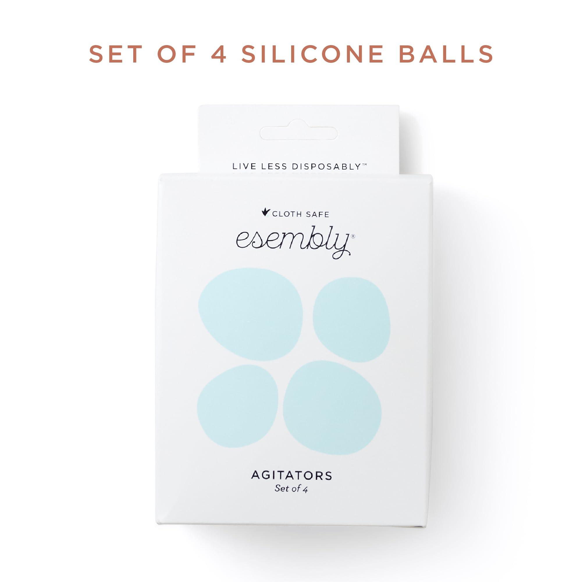 Esembly Esembly Agitators, Washer Dryer Balls for Cleaner Softer Laundry, Reusable Eco-Friendly Silicone Laundry Dryer Balls, 4 Pack