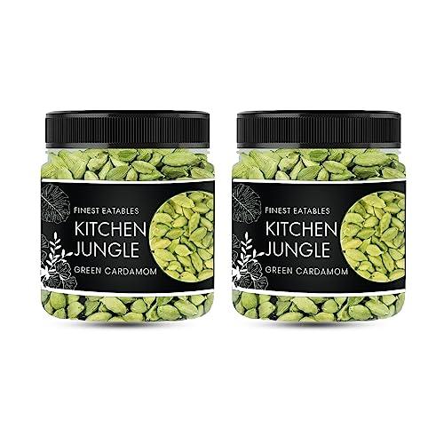 Kitchen Jungle Kitchen Jungle Cardamom Green, Elaichi 100 gm Bold 8 mm pack of 2