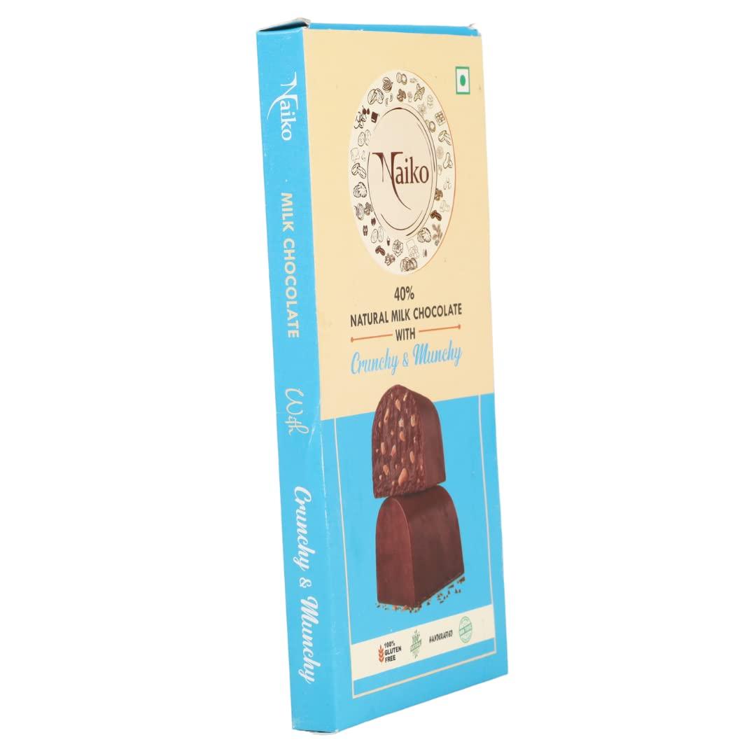 NAIKO NAIKO Crunchy And Munchy Chocolate Milk Chocolate Gift Pack Vegetarian Vanilla Powder (pack of 4, 400g)