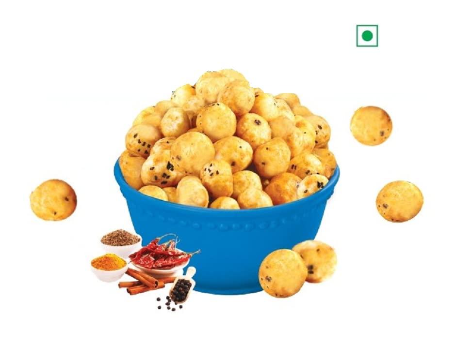 Aakash Namkeen Aakash Indori Masala Makhana Jar | Roasted & Flavored | Spicy Snacks Makhana |160GM (Pack of 2, Each 80GM) | Indore's Finest Namkeen