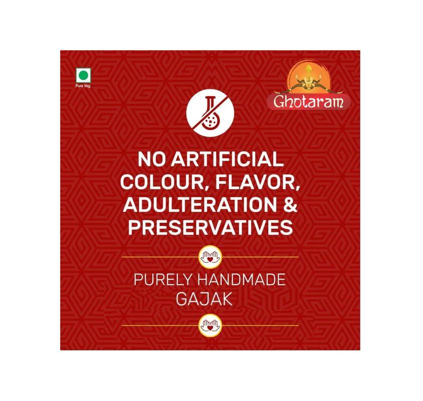 GHOTARAM Ghotaram Marwadi Pili Taka Tak Twist Chikki - TAKA TAK Yellow Gajak - Gajjak | Peeli Peanut Chikki | Chikki Peanut | TAKA-TAK Chikki | Gud - Singdana - Chikki-200g*4Pack