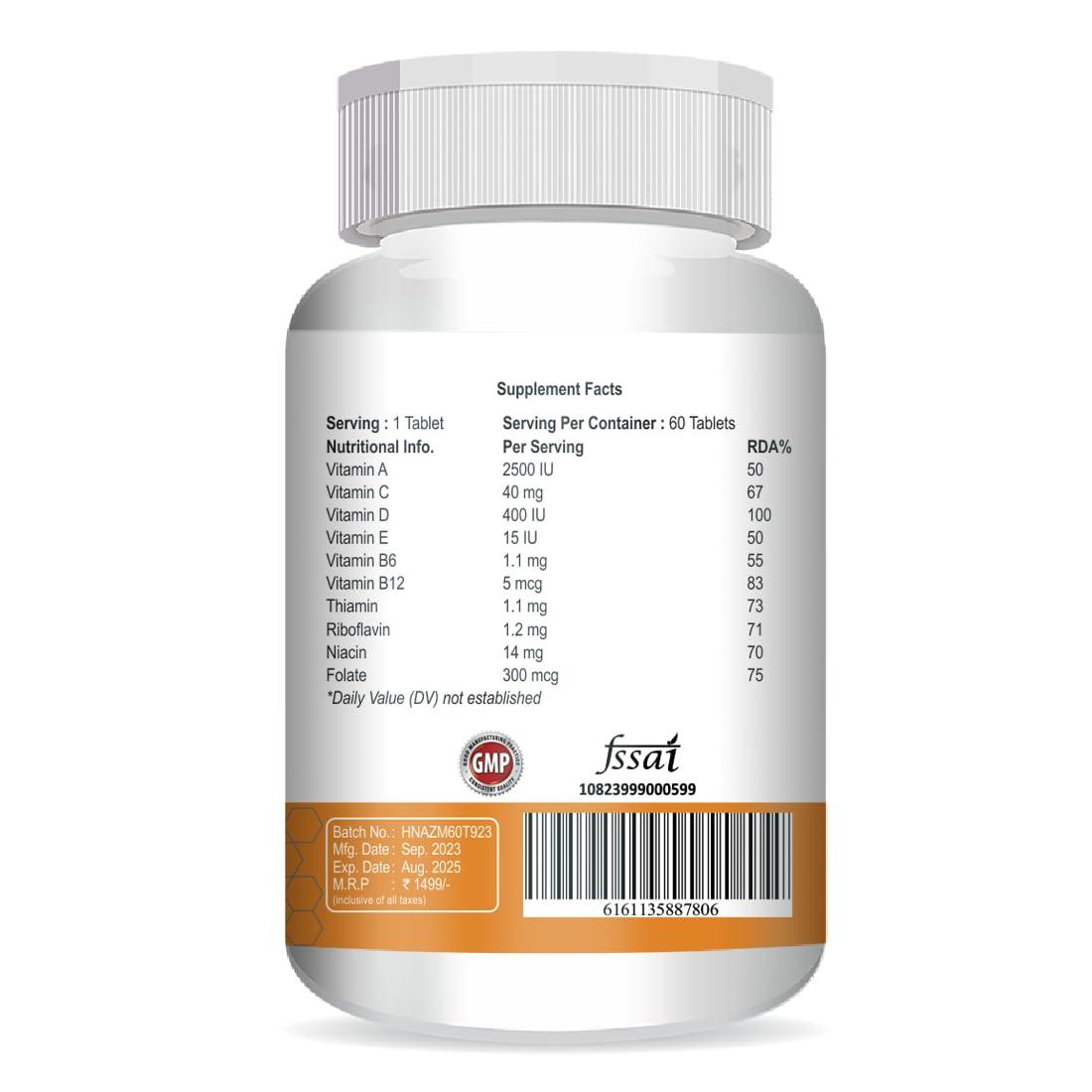 Healthy Nutrition - Just for the Health of it Healthy Nutrition - Just for the Health of it A-Z Multivitamin For Men & Women With 24 Essential Vitamins & Minerals (60 Tablets)