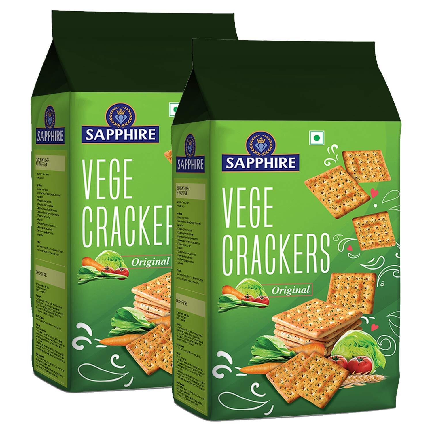 Sapphire Sapphire Vege Crackers Pack of 2, x 350 g