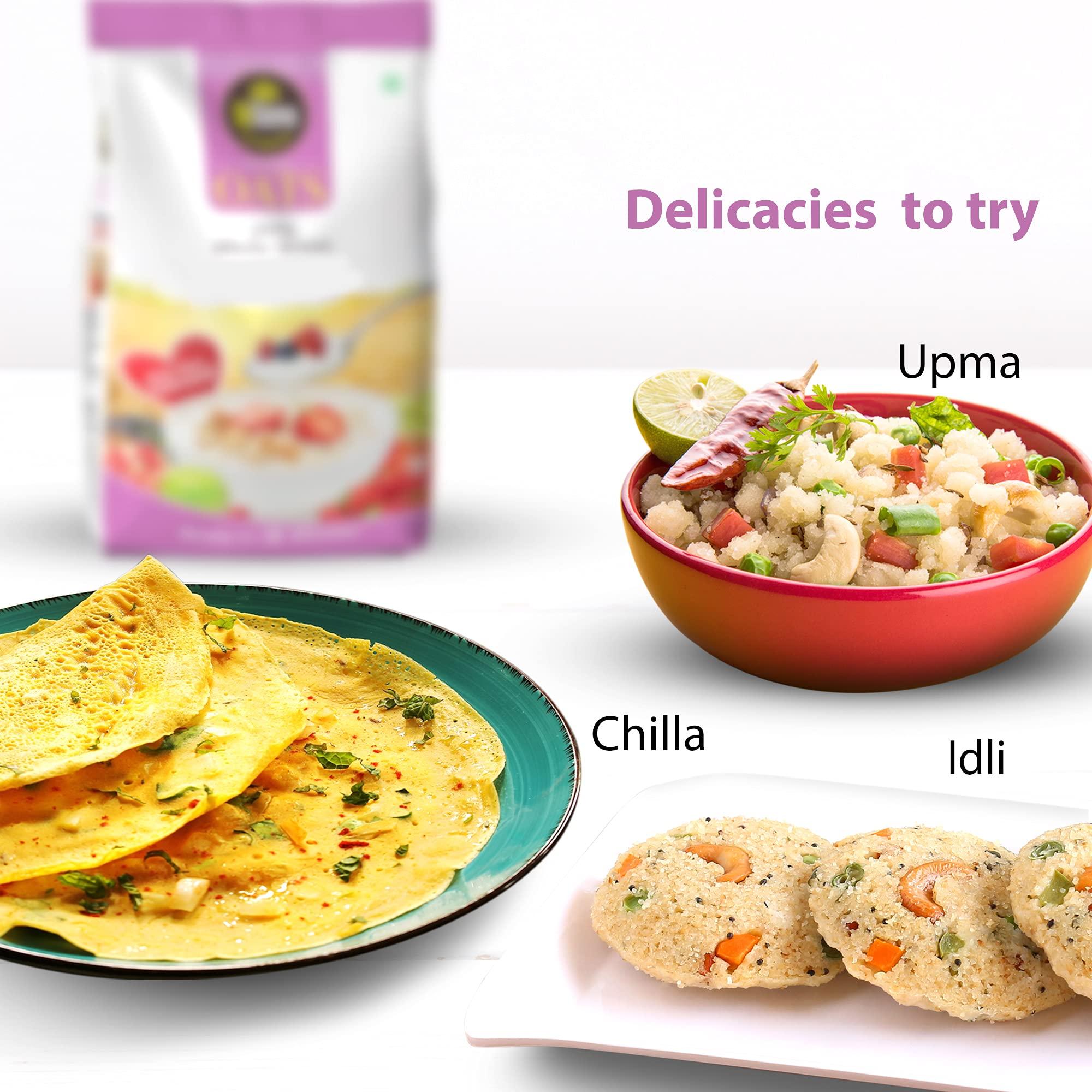 DISANO Disano Oats, 100% wholegrain, Pouch 2 kg & Extra Light Olive Oil, Indian dishes and frying, 2L