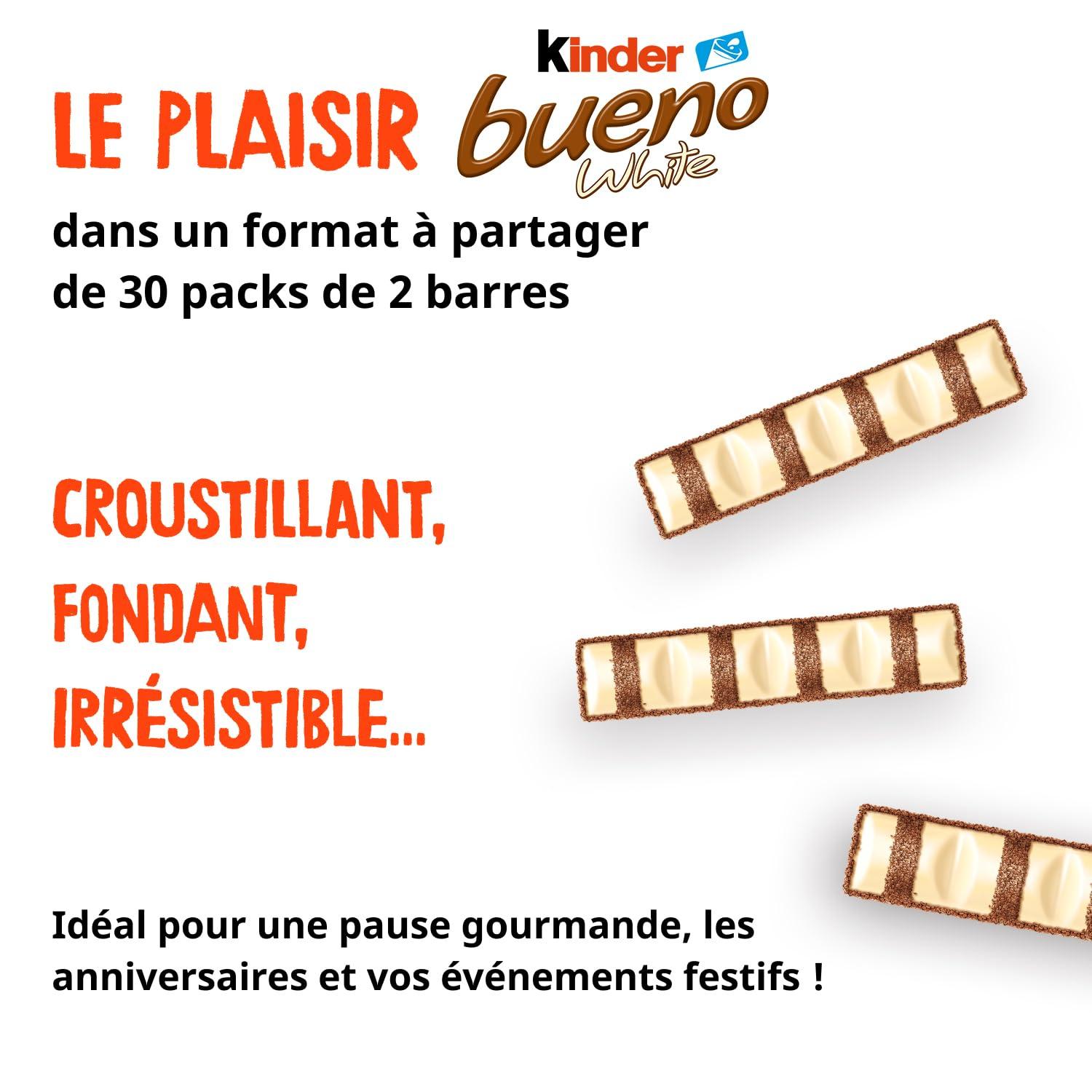 Kinder Bueno Kinder Bueno White Chocolate with Hazelnut (Pack of 3)*39g