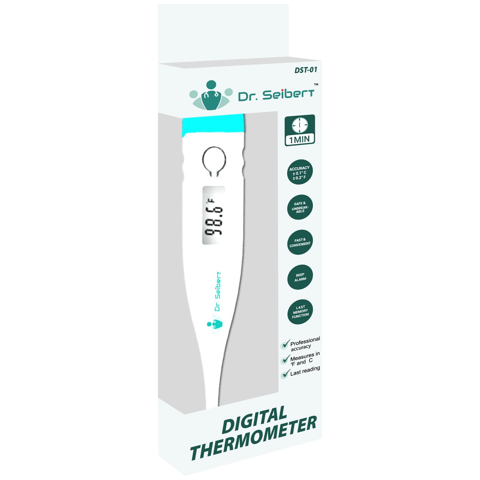 Dr. Seibert Dr. Seibert Digital Thermometer DST-01 FDA Registered Professional Accuracy Beep Alarm with 12 Month Warrenty