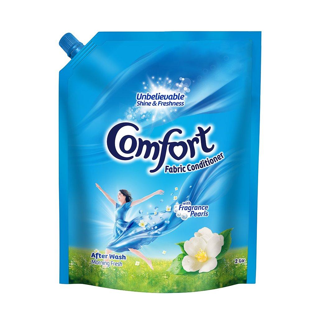 Comfort Comfort After Wash Morning Fresh Fabric Conditioner Pouch - 2 L & Advanced Detergent Powder - 7 kg Combo