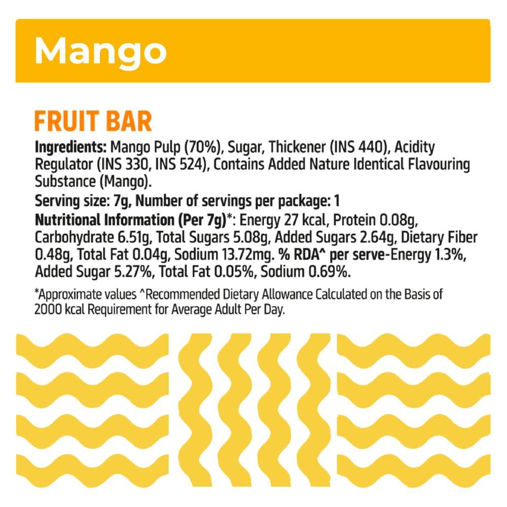 Naturo Naturo Mango Fruit Bars X 5 Pack (150g each) | Real Mango Fruit Candy | No Preservatives, Artificial Colour or Flavours
