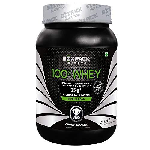 Six Pack Nutrition Six Pack Nutrition Whey Protein Powder, with 25 g of Protein Per Serving and More Than 5.6 g of Naturally Occurring BCAAs (1 kg, Choco Caramel)
