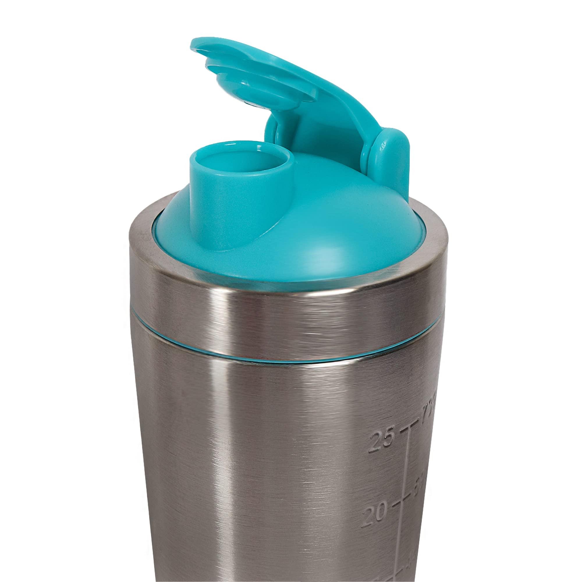 Athlete Supps Athlete Supps Gym Stainless Steel Protein Shaker 750ml with mixing ball Leak Proof Leakproof with Knob Freezer safe Easy to Clean Volume Marking Blue