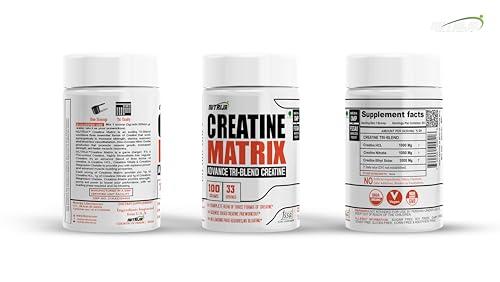 NutriJa NutriJa CREATINE MATRIX Complete Blend of Creatine HCL, Creatine Nitrate & Magnesium Chelate (100grams, Unflavoured)