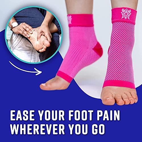 Bitly Bitly Bitly Plantar Fasciitis Compression sleeves - Better than Night Splint Socks, Shoe, Insoles, Inserts & Orthotics for Foot, Ankle Pain Relief for men, women, nurses, maternity, pregnancy, running & heel spur