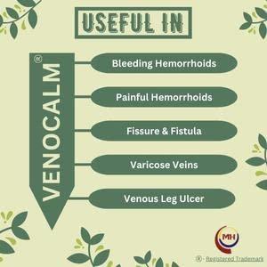 Medilife Healthcare Medilife Healthcare VENOCALM Tablets | New & Improved | In Bottle pack of 15 Tablets | Painful hemorrhoids | Bleeding hemorrhoids | Varicose veins | Anal fissure |15 Tabs Bottle Pack