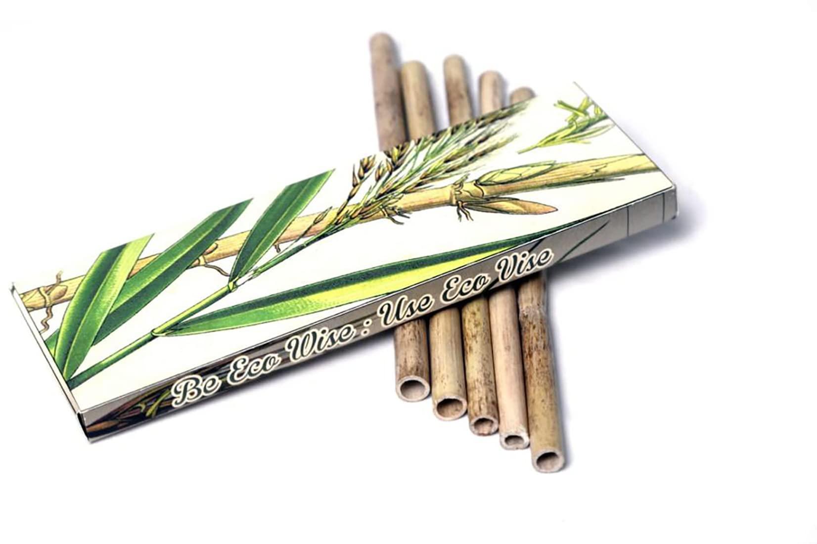 Generic Ecovise Wood Straws for Drinking Ultimate Solution to Plastic and Paper Based Straws, Bamboo Straws Pack of 75 (Brown)