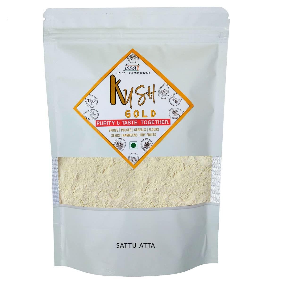Kush Gold Kush Gold Sattu Powder/Roasted Chickpea Flour/Chana Satua/Sattu Atta (500g Pack)