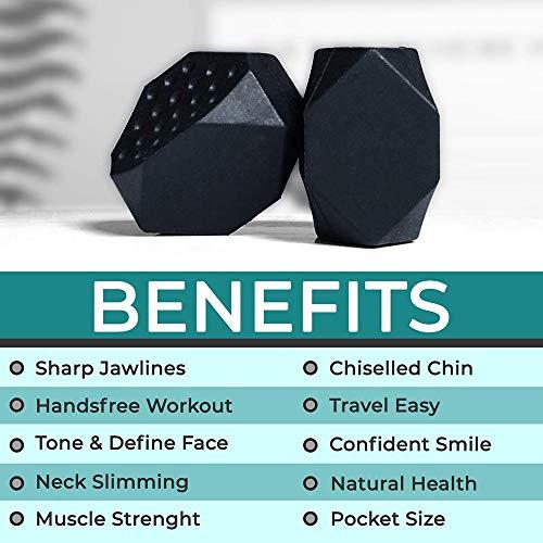 Generic 2pc Food-Grade Silica Gel Jawline Exercise Ball Muscle Trainin Fitness Ball Neck Face Toning Jawrsize Jaw Exerciser Muscle Relex