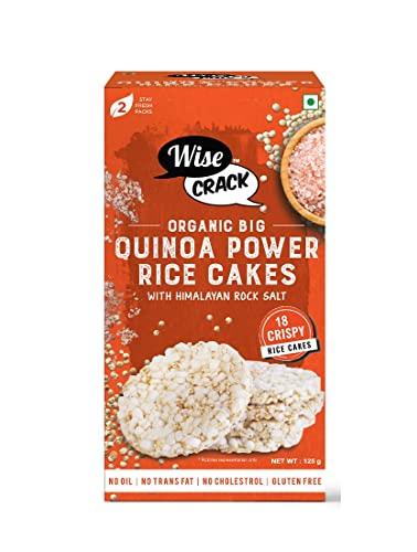 Wise Crack WiseCrack|Organic Rice Cakes -Quinoa Power|Gluten Free, No transfat, No Oil, No Cholestrol|125g|Pack of 1