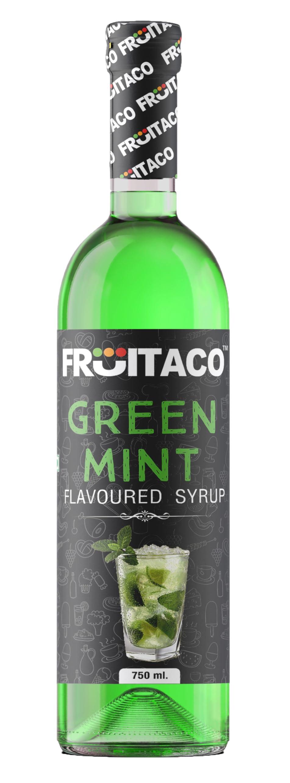 Fruitaco Fruitaco Blue Curacao Grenadine Green Mint Mojito Mint Combo - Elevate Your Cocktails and Mocktails with Bursting Flavors Pack of 4 750ml Each