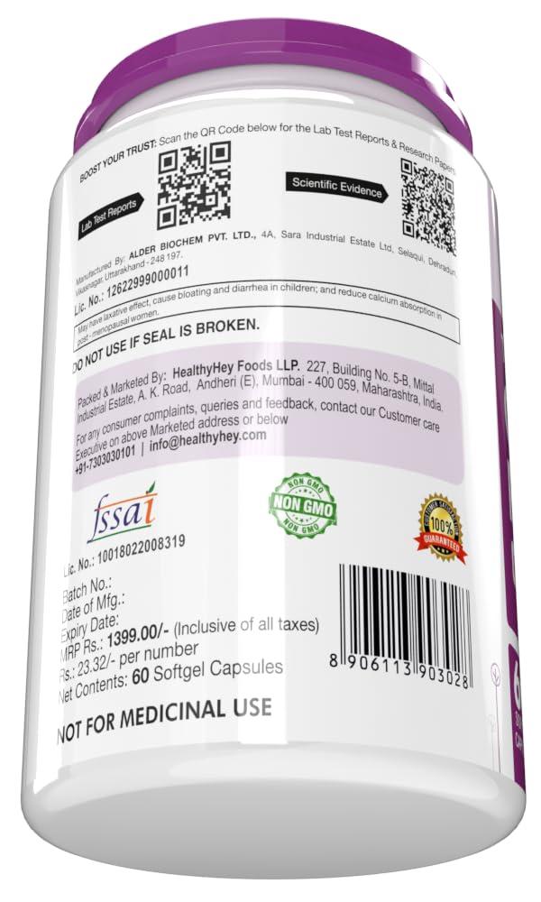 HealthyHey Nutrition HealthyHey Nutrition Fish Oil - Omega 3 Mercury Free (2000 Mg) Burpless - 60 Softgel (600 EPA & 400 DHA) - Pack of 4